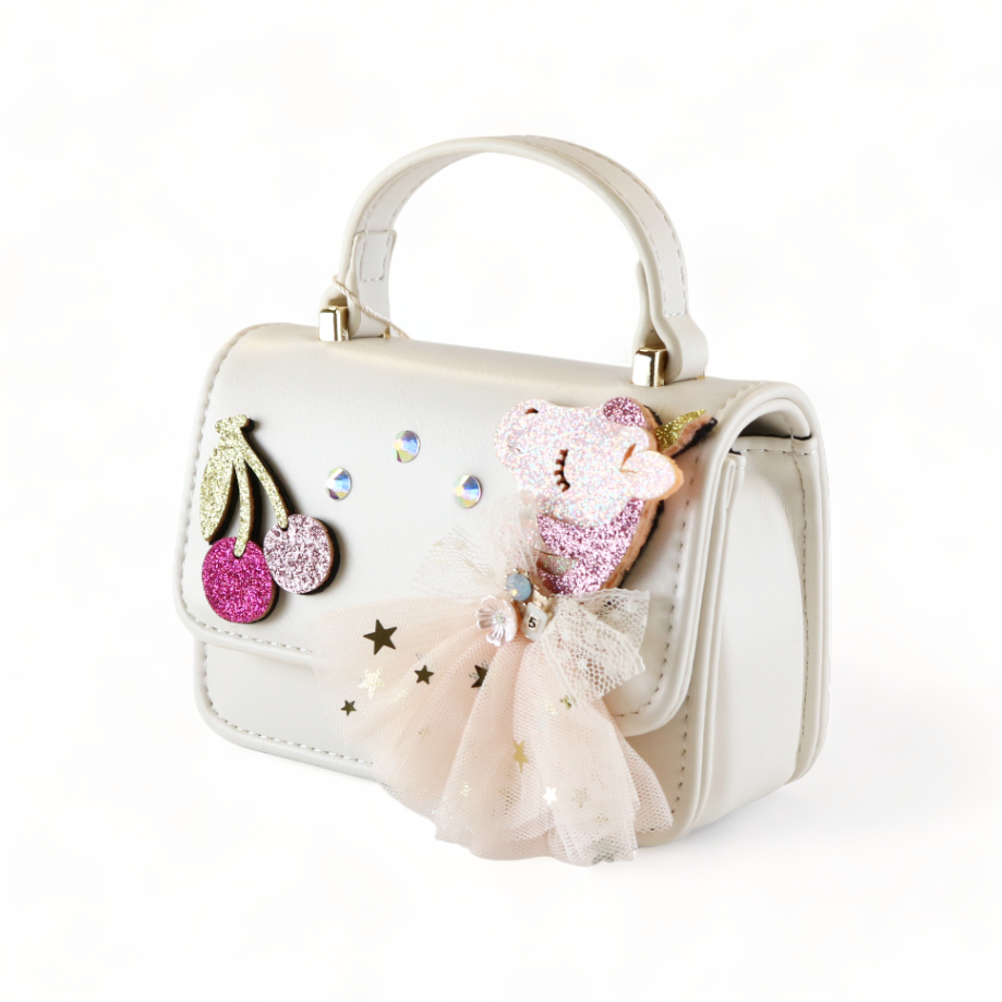 Doe a Dear - Vente Sac à bandoulière – enfant - P15 B1302 Porte-monnaie avec appliqué licorne et cerise (2 couleurs)4
