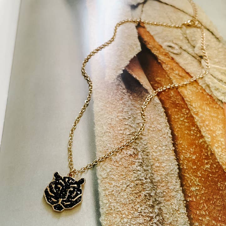 Pretty Simple - Wholesale Pendant/Charm Necklace - Go Get 'em Tiger Pendant Necklace