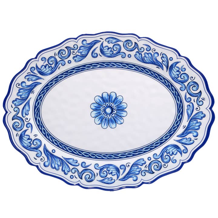 Certified International - Wholesale Platter - Veranda 100% Melamine Oval Platter 18in x 13.5in (750 Grams)