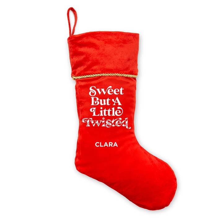 Plush Traditional Christmas Stocking - Sweet but Twisted for wholesale by Weddingstar Inc.