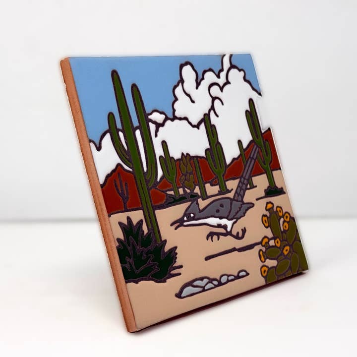 Earthtones Tile - Wholesale Trivet - Roadrunner Tile (4011A)1