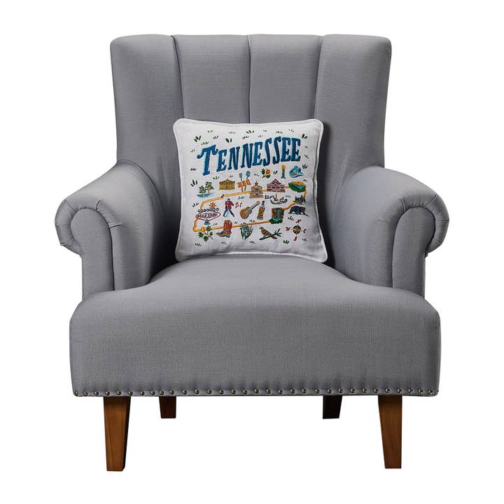 Peking Handicraft - Wholesale Throw/Decorative Pillow - Tennessee Embroidered Pillow - Angela Staehling1