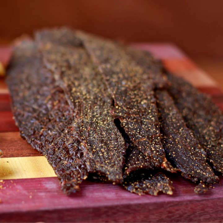 Mahogany Smoked Meats - Wholesale Jerky - Black Peppered Buffalo Jerky - All-Natural, 3oz3