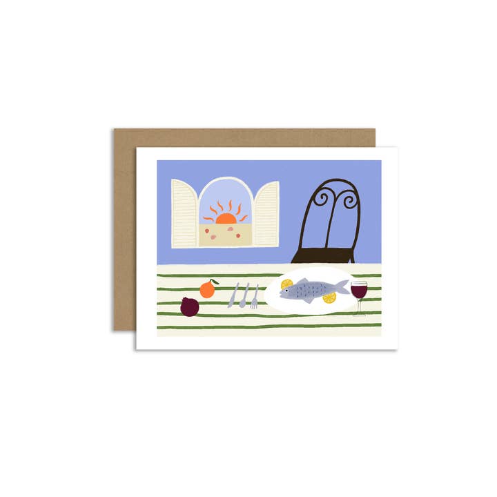 Allison Poplett - Wholesale Everyday Greeting Card - Pesce e Limone Greeting Card