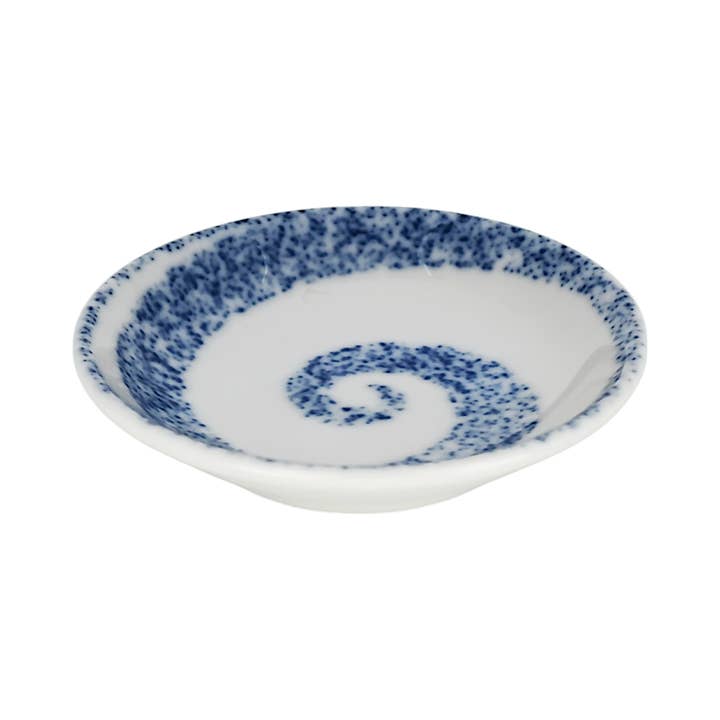 Urban Tokyo - Wholesale Saucer - Brushstroke Design 2oz 3.75"Dia Porcelain Sauce Dish JP (20/240)