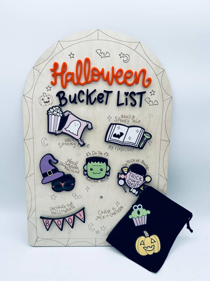 Halloween Bucket List Board | Magnetic Family Activity for wholesale by Marden S Design