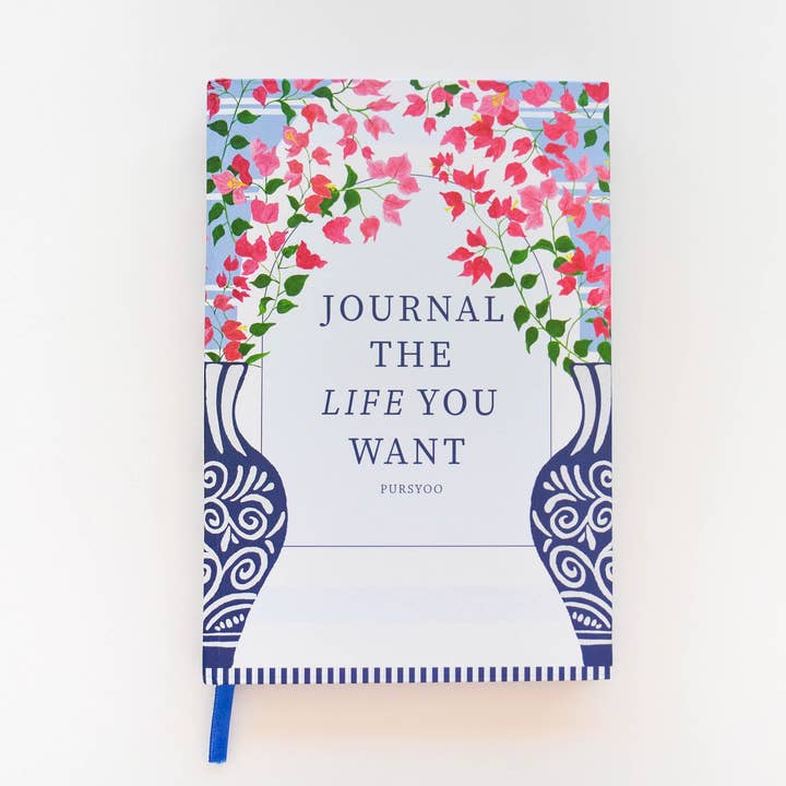 Greek Blossom Hardcover Notebook | Journal | 8.5" L x 5.75" W for wholesale by Pursyoo | Design House | Paper & Lifestyle