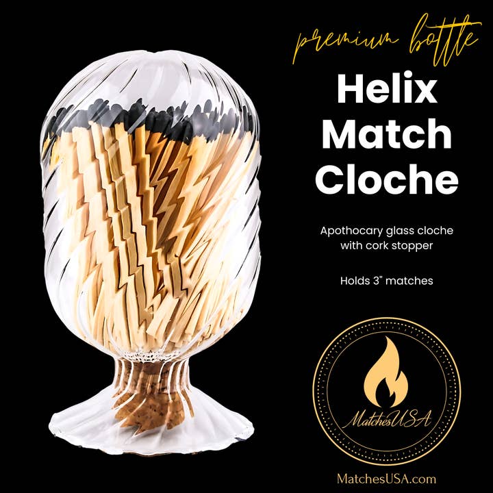 Helix Match Cloche | Unique Gift Set | Matches Included! for wholesale by Matches USA