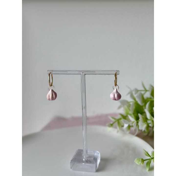 K's Craft House - Wholesale Dangle Earrings - Handmade Garlic Polymer Clay Hoop Earrings2