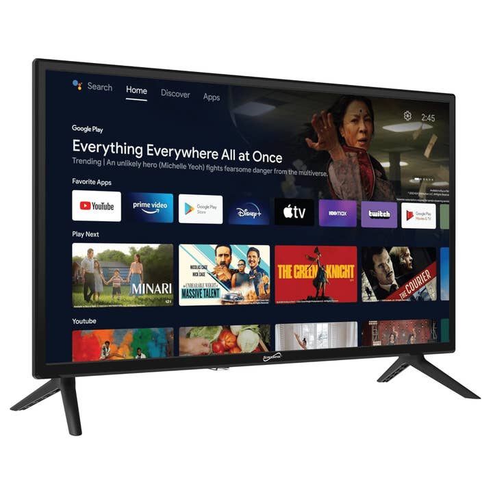 JupiterGear Home - Wholesale Decorative Tabletop Object - Supersonic 24-inch DLED Smart HDTV with Google Assistant