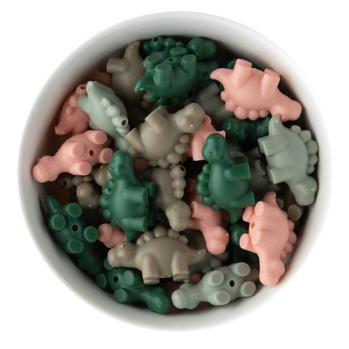 Cara & Co Silicone Craft Supply - Wholesale Beads - Stegosaurus Silicone Focal Beads4