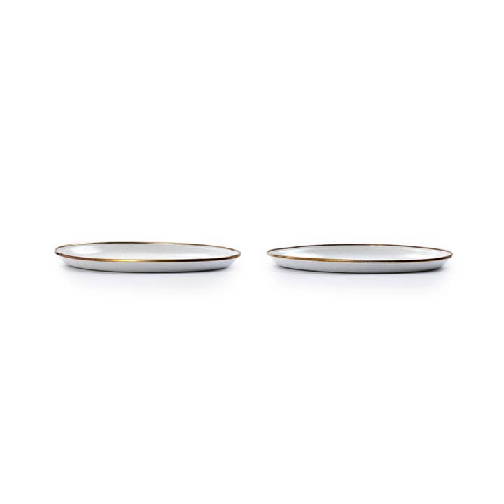 Barebones - Wholesale Dinner Plate - Enamel Deep Plate (Set of 2)