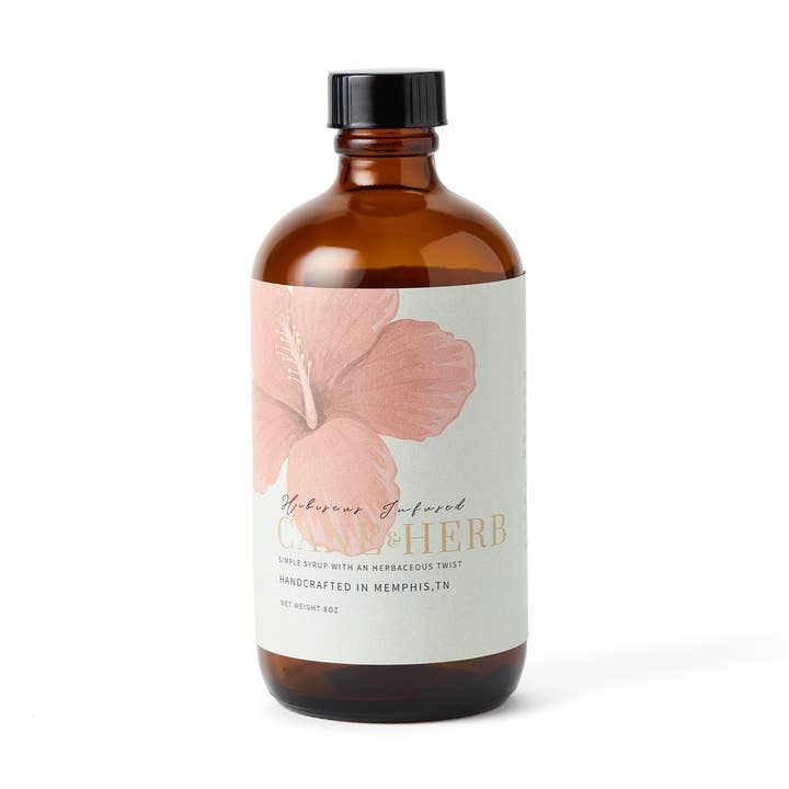 HIBISCUS INFUSED Simple Syrup for wholesale by Cane & Herb