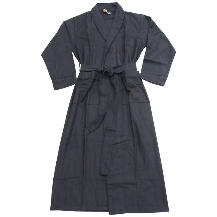 Norty Men's Flannel Bathrobe 41860 Black Bath Robe for wholesale by Eastern Off Price
