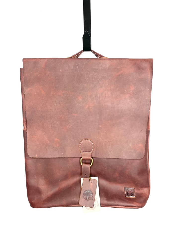 Slim Leather Backpack for wholesale by Oak River Company