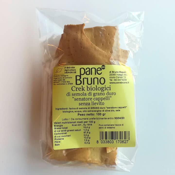 Organic durum wheat semolina crek “Senatore Cappelli” for wholesale by PANEBRUNO