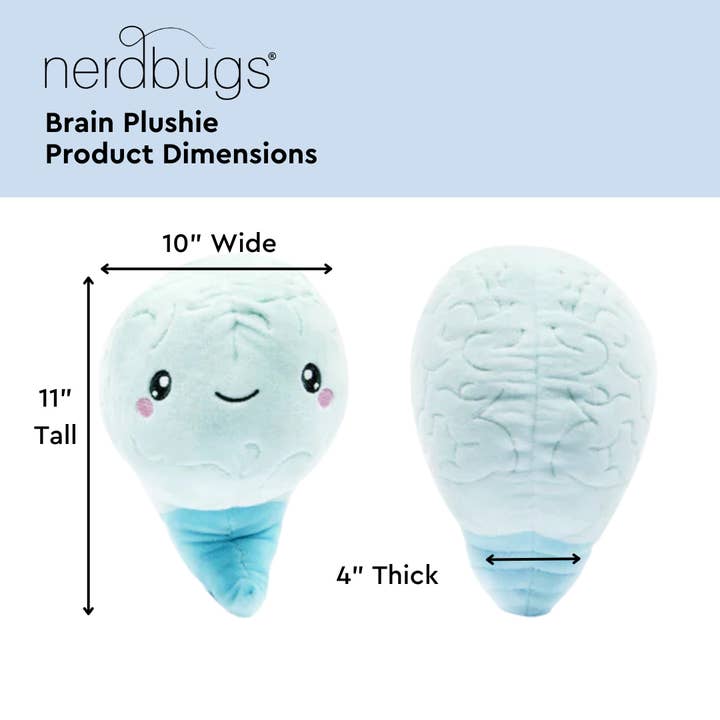 Nerdbugs - Wholesale Stuffed/Plush Toy - Kids & Baby - Brain Plush Organ - Love on the brain!