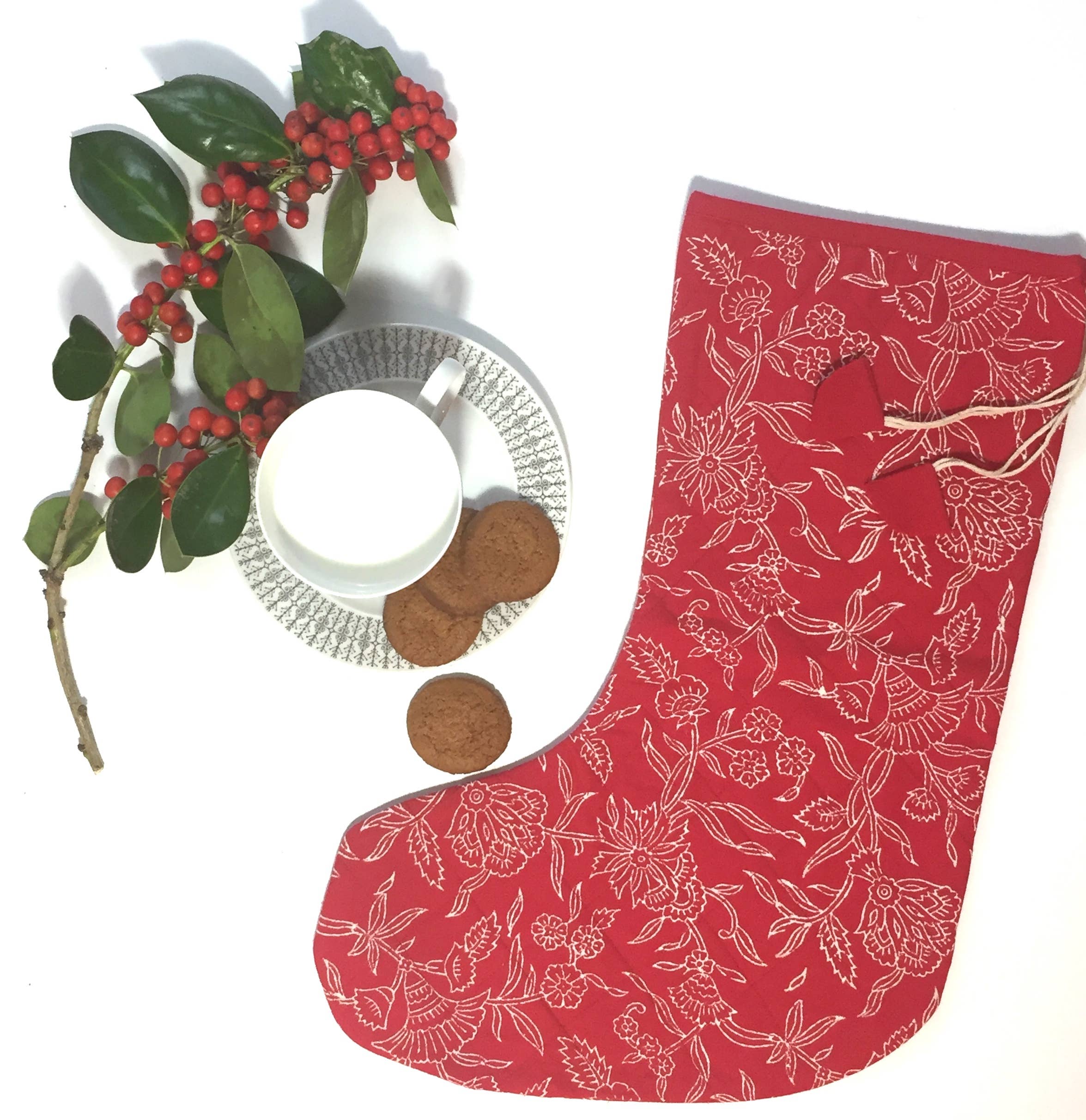 Mehera Shaw - Wholesale Holiday Stocking - Christmas Stockings in Hand Block Printed Cottons3