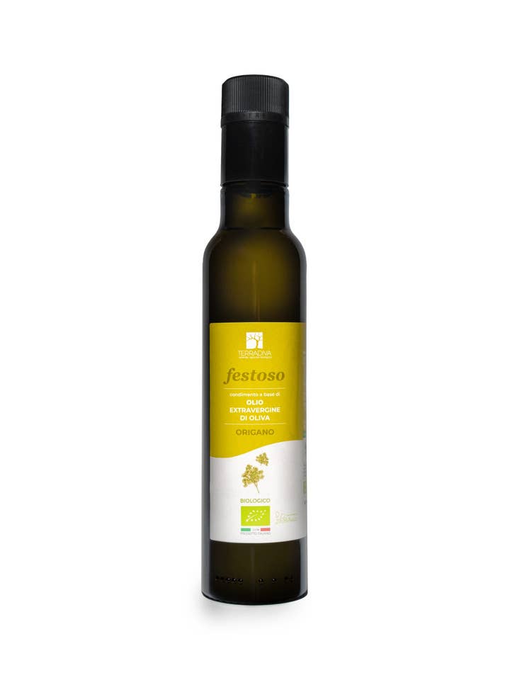 FESTOSO - organic oregano extra virgin olive oil - dressing for wholesale by Terradiva Azienda Agricola Biologica