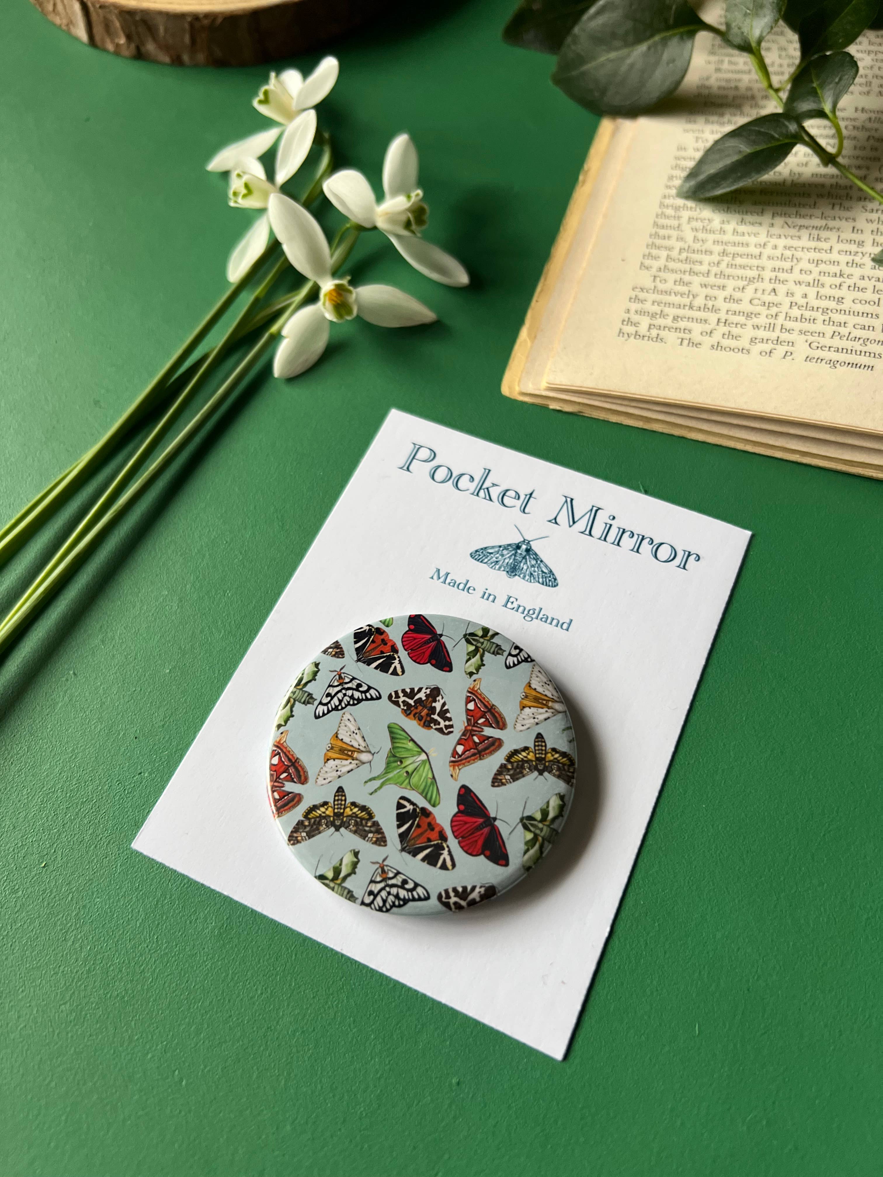 Tansy Moore - Wholesale Compact Mirror - Moths Pocket Mirror2
