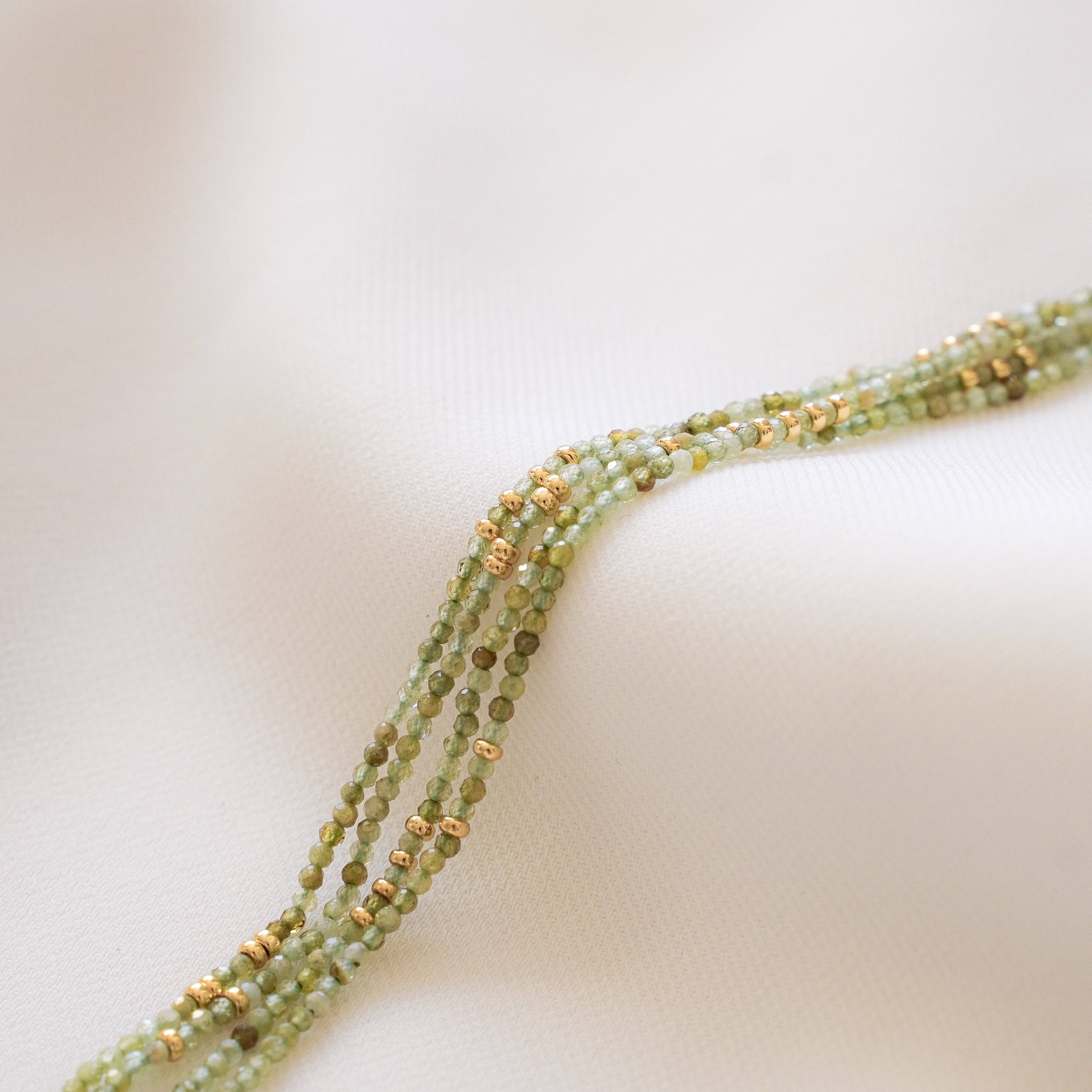 Meora Paris - Wholesale Beaded Bracelet - Tsavorite Bracelet0