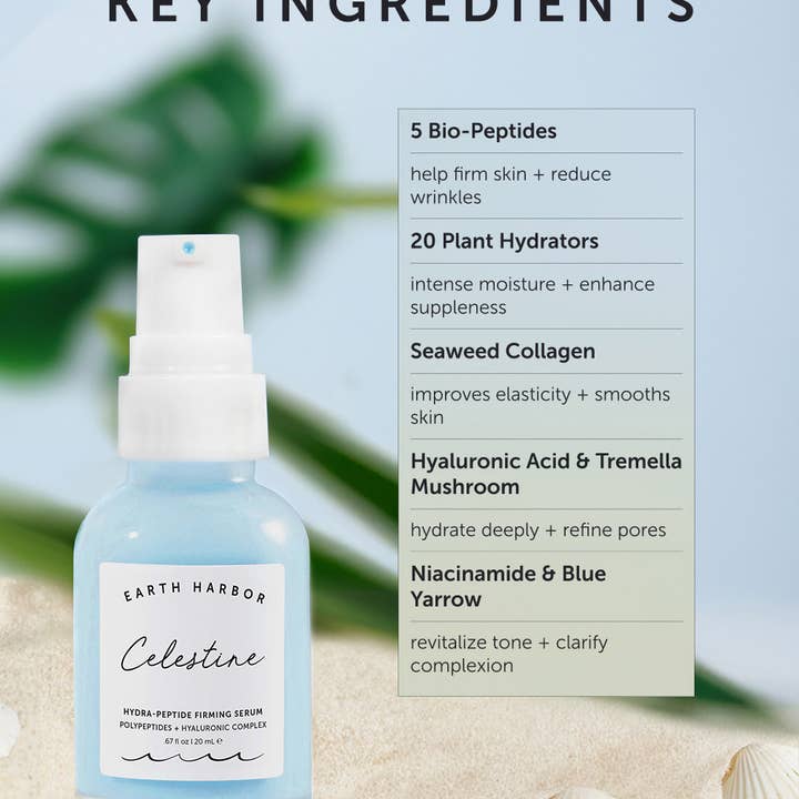 Earth Harbor Naturals - Wholesale Facial serum/concentrate - CELESTINE Hydra-Peptide Firming Serum: Hyaluronic Complex2