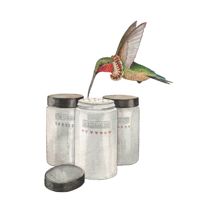 8"x10" Print - Woodland Kitchen: Connie's Spices for wholesale by Polanshek of the Hills