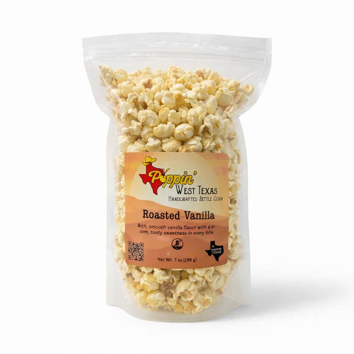 Roasted Vanilla Popcorn - 9 cups for wholesale by Poppin' West Texas
