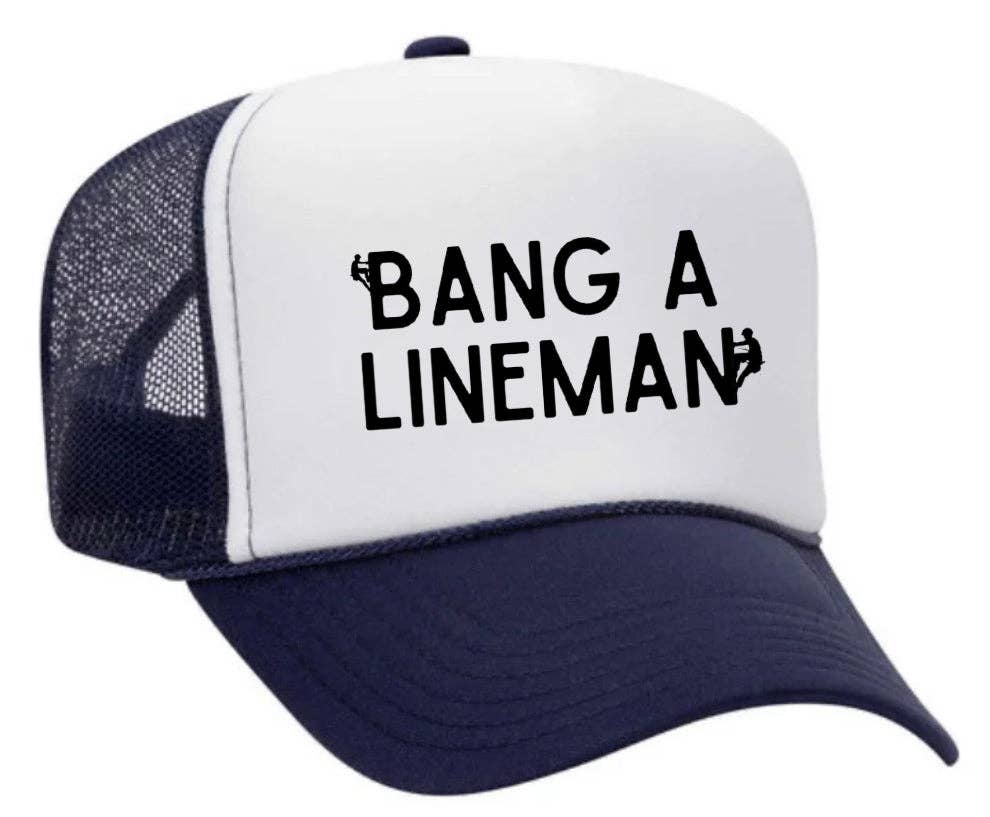 Inappropriate Trucker Hats - Vendita all'ingrosso Cappellino  da camionista - Unisex - Cappello da camionista Bang A Lineman6
