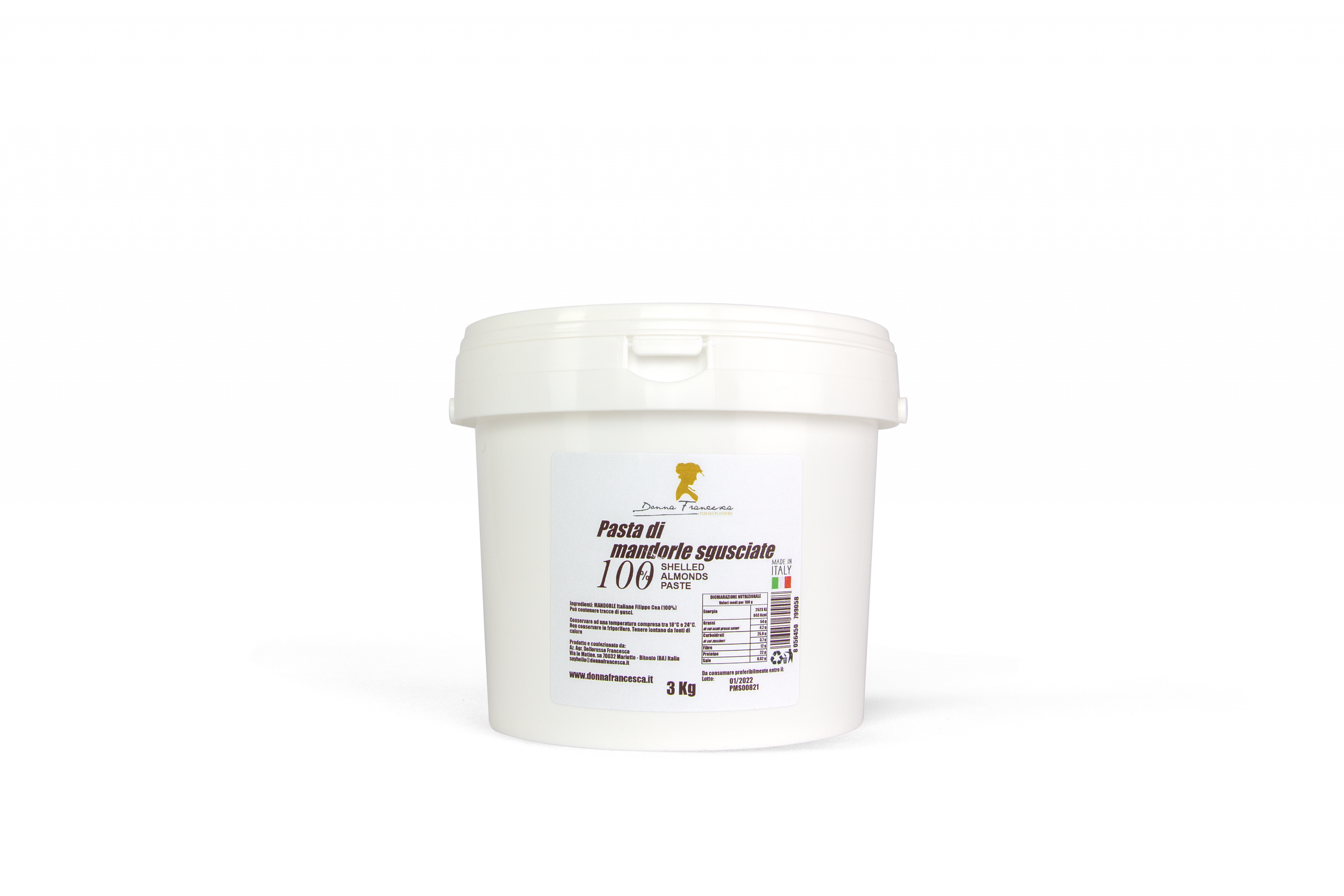 Donna Francesca - Wholesale Pasta - 100% Pure Almond Paste -Made in Italy Premium 3 kg1