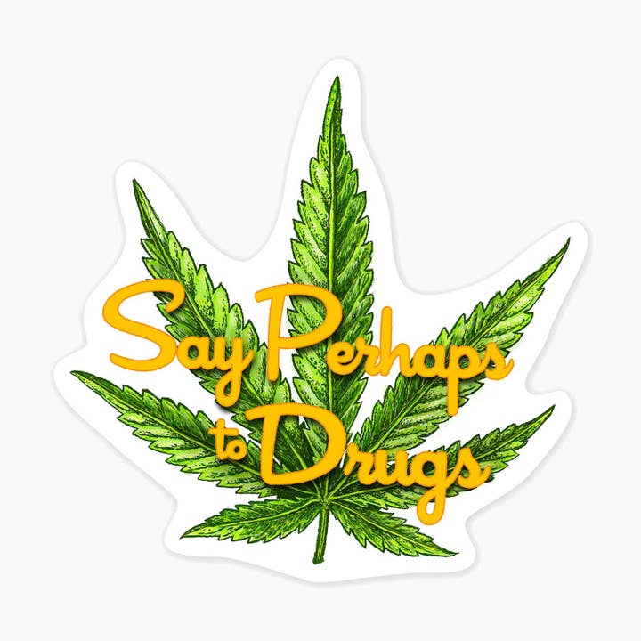 Peut-être - Autocollant artistique 3” pour la vente par Nice Enough Stickers