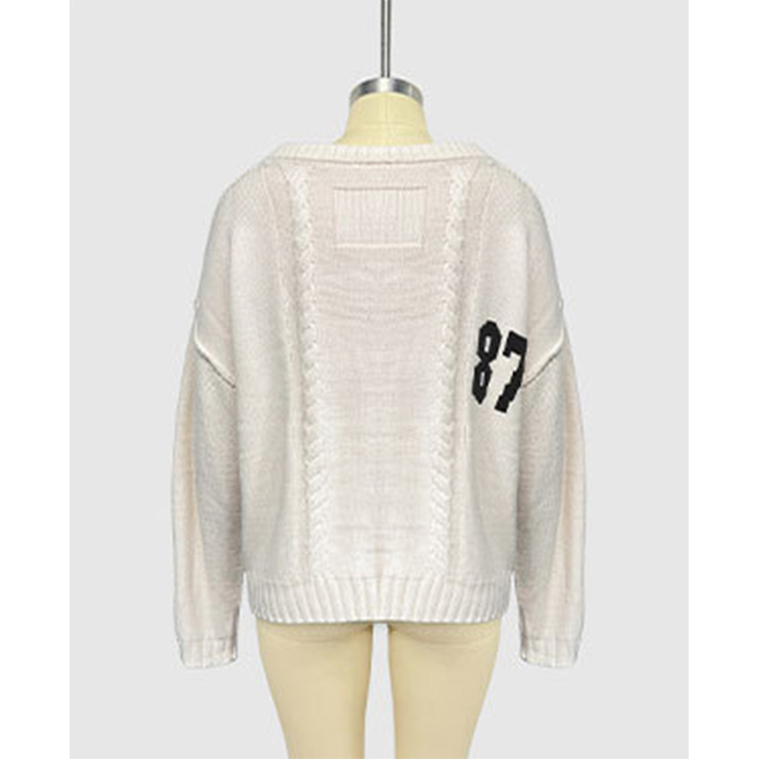 UNISHE - Wholesale Knit Sweater - Women's - Digital Colorblock Long Sleeve Knit Pullover Sweater SF1274