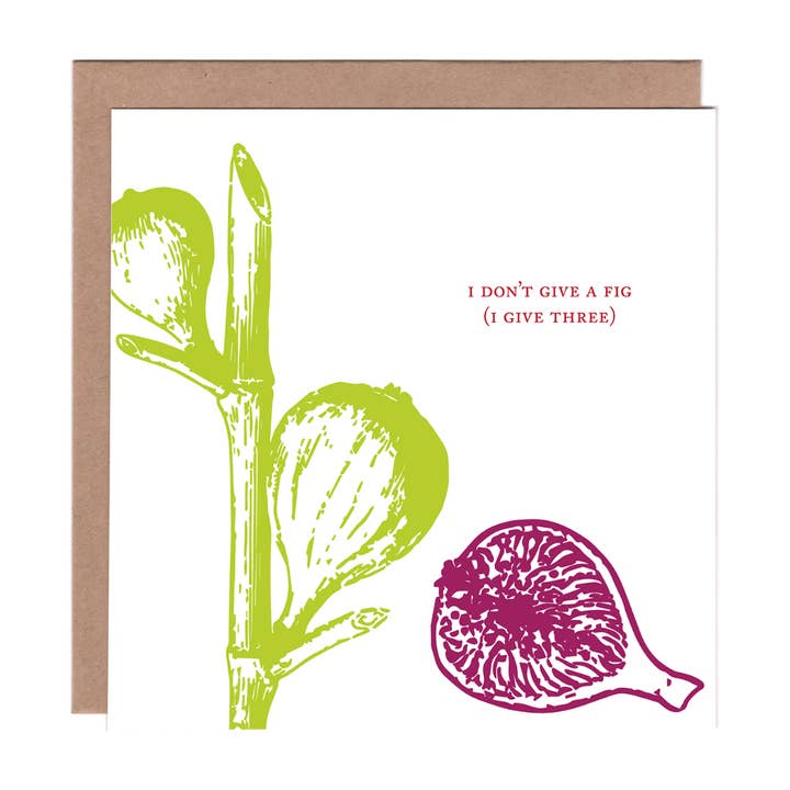 Give a Fig Friendship Greeting Card for wholesale by Ampersand M Studio