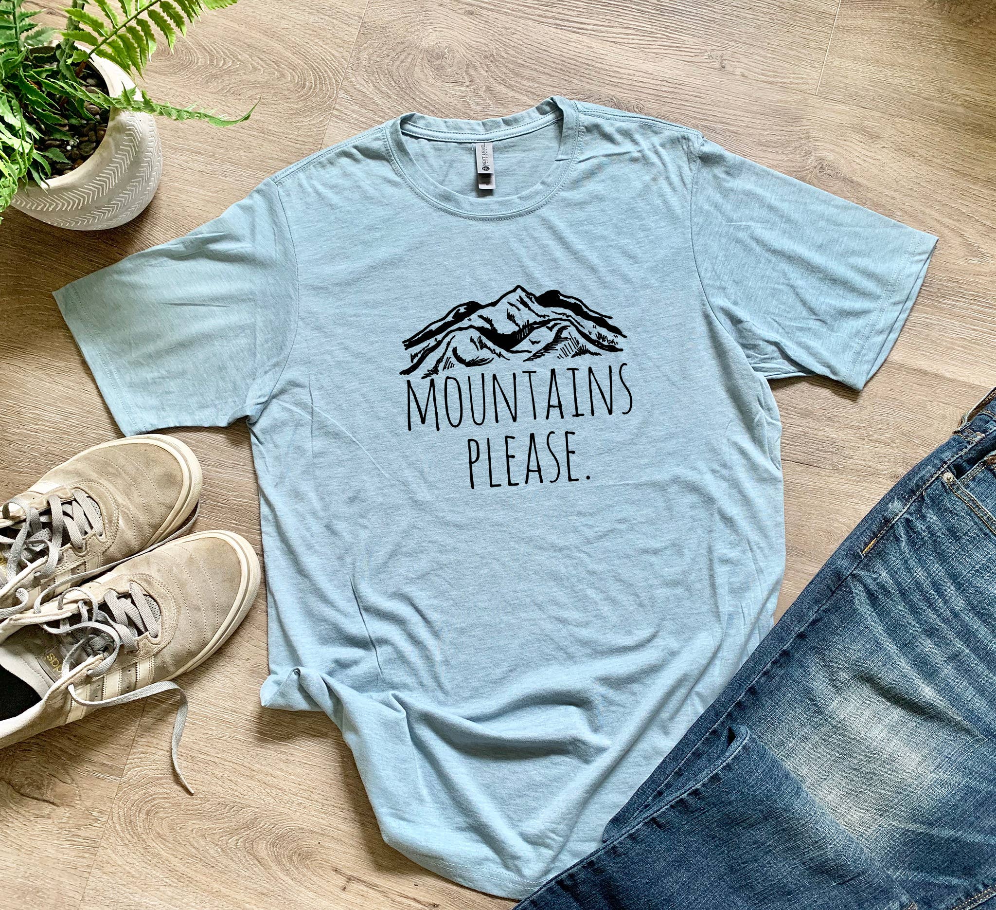 Moonlight Makers - Wholesale Screen Printed T-Shirt - Men's - Mountains Please - Men's Tee - Hiking, Nature2