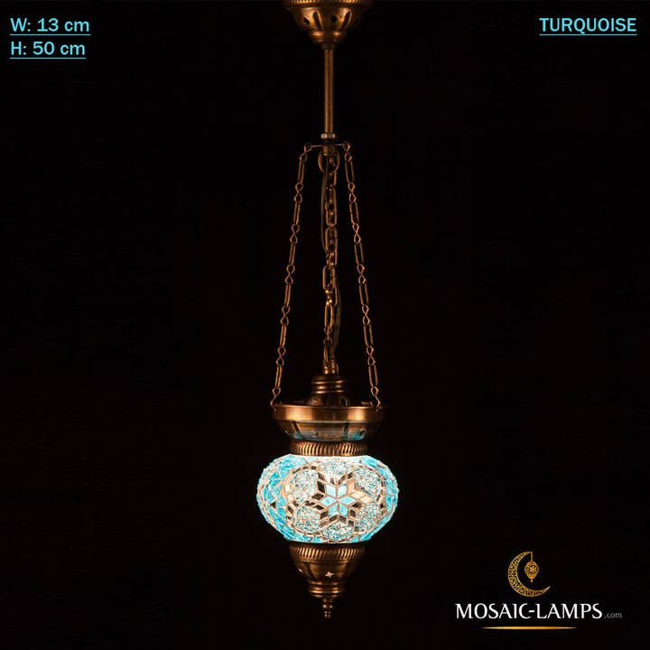 Mosaic Lamps - Vendita all'ingrosso Lampadario/lampada a sospensione - Lampada da soffitto in mosaico turco a 3 catene, marocchina fatta a mano5