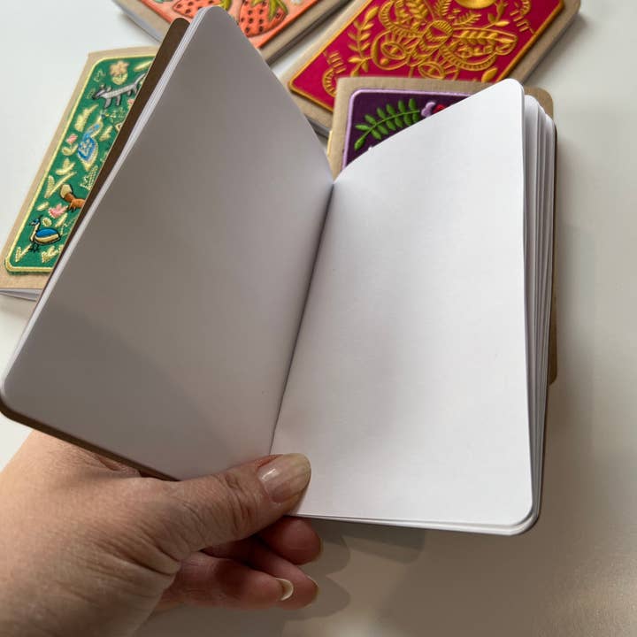 Rikrack - Wholesale Notebook - Mushrooms Embroidery Pocket Notebook