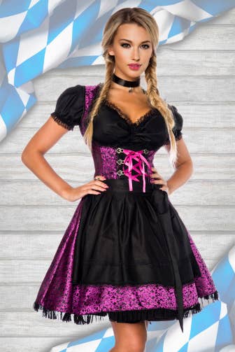 atixo GmbH - Vendita all'ingrosso Costume di carnevale - Donna - Dirndl premium con camicetta e grembiule2