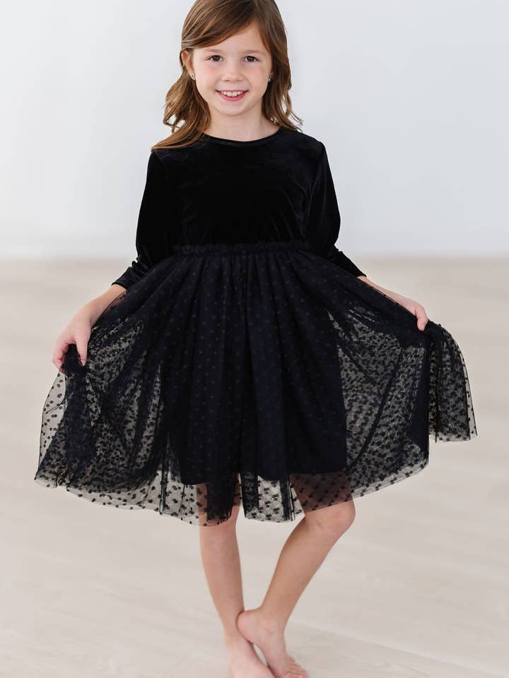Mila & Rose - Wholesale Dress - Kids - Black Velvet Tutu Dress