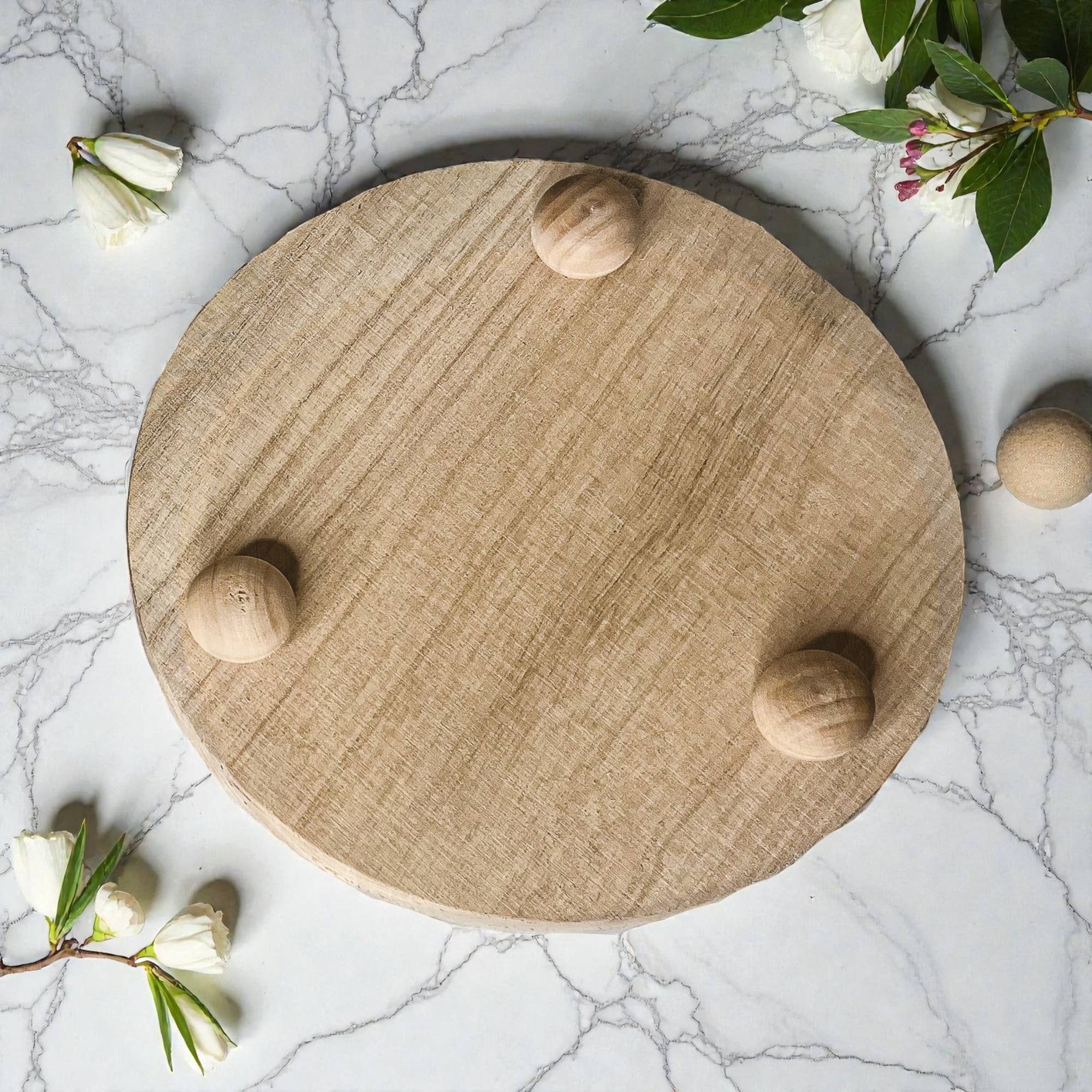 Gia Roma - Wholesale Decoratief dienblad - Ronde houten standaard en sierbord voor tafeldecoratie26