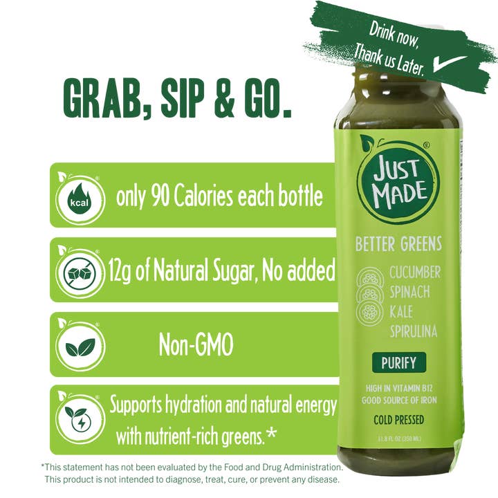 Just Made Foods - Wholesale Wellness Juice/Tonic - Better Greens