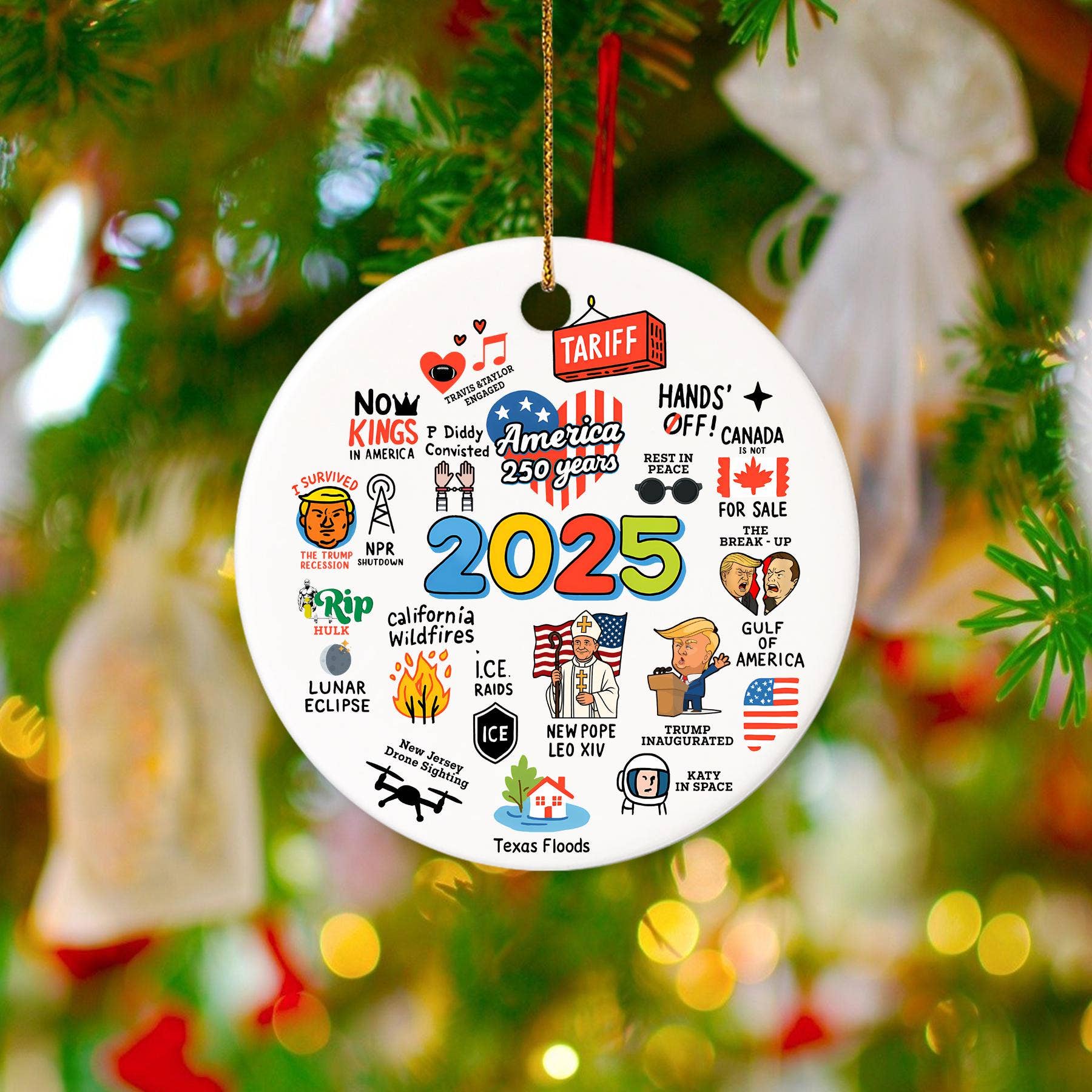 TMLECOM LTD – wholesale Ornament – 2025 Year in Review Christmas Ornament, Christmas Ornament0