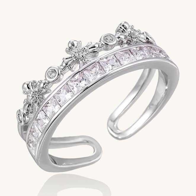 Bague Ajustable Couronne de Lumière pour la vente par Branvas Jewelry