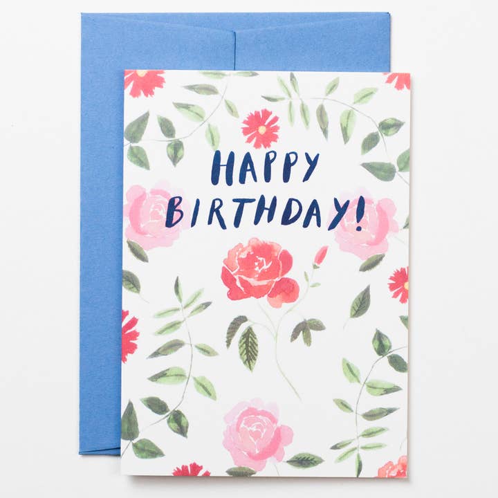 Happy Birthday Roses Card | Cut flower | Rose Garden for wholesale by Peggy & Kate