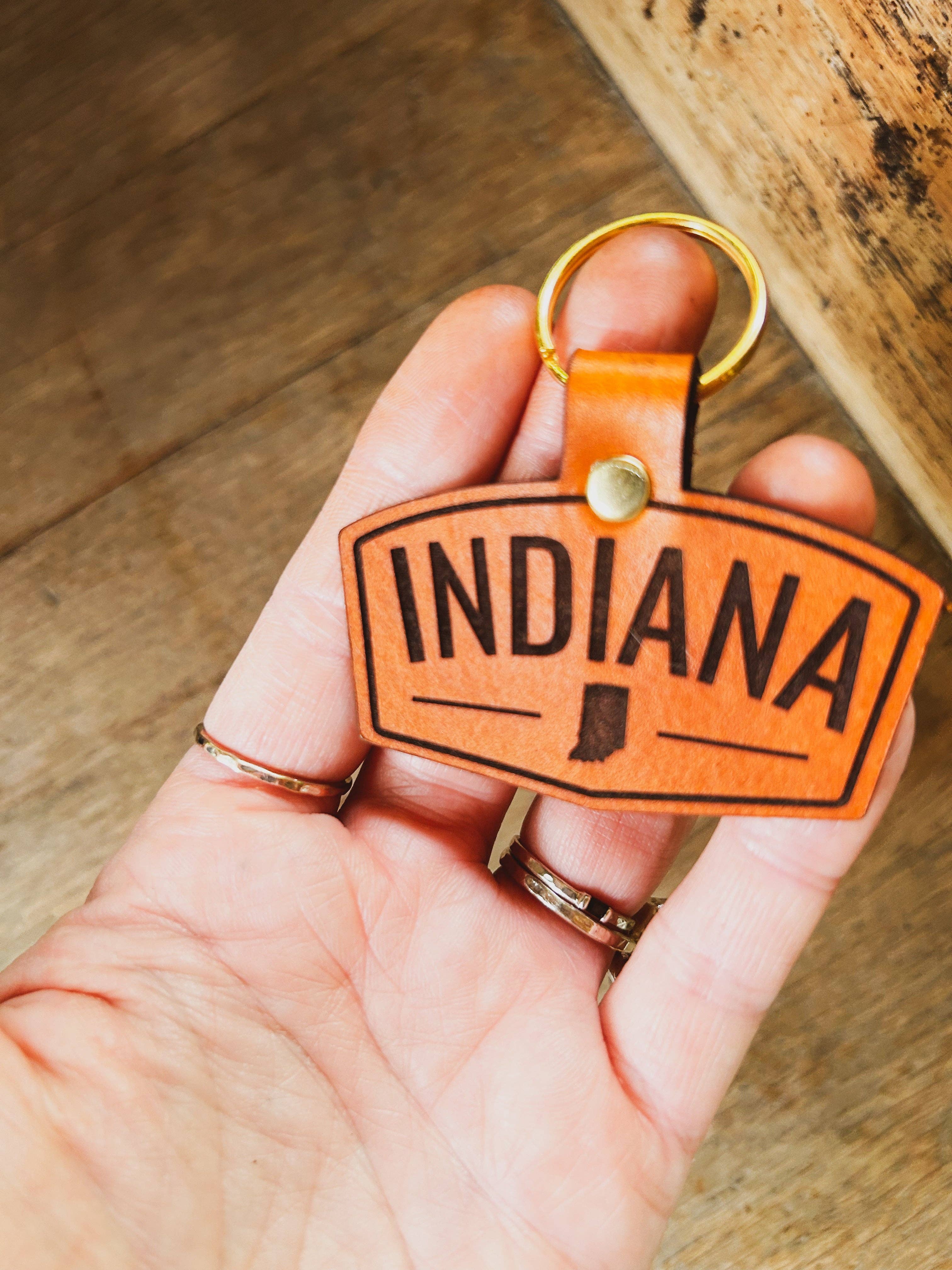 Left Grain - Wholesale Keychain - Unisex - Indiana Patch Keychain3