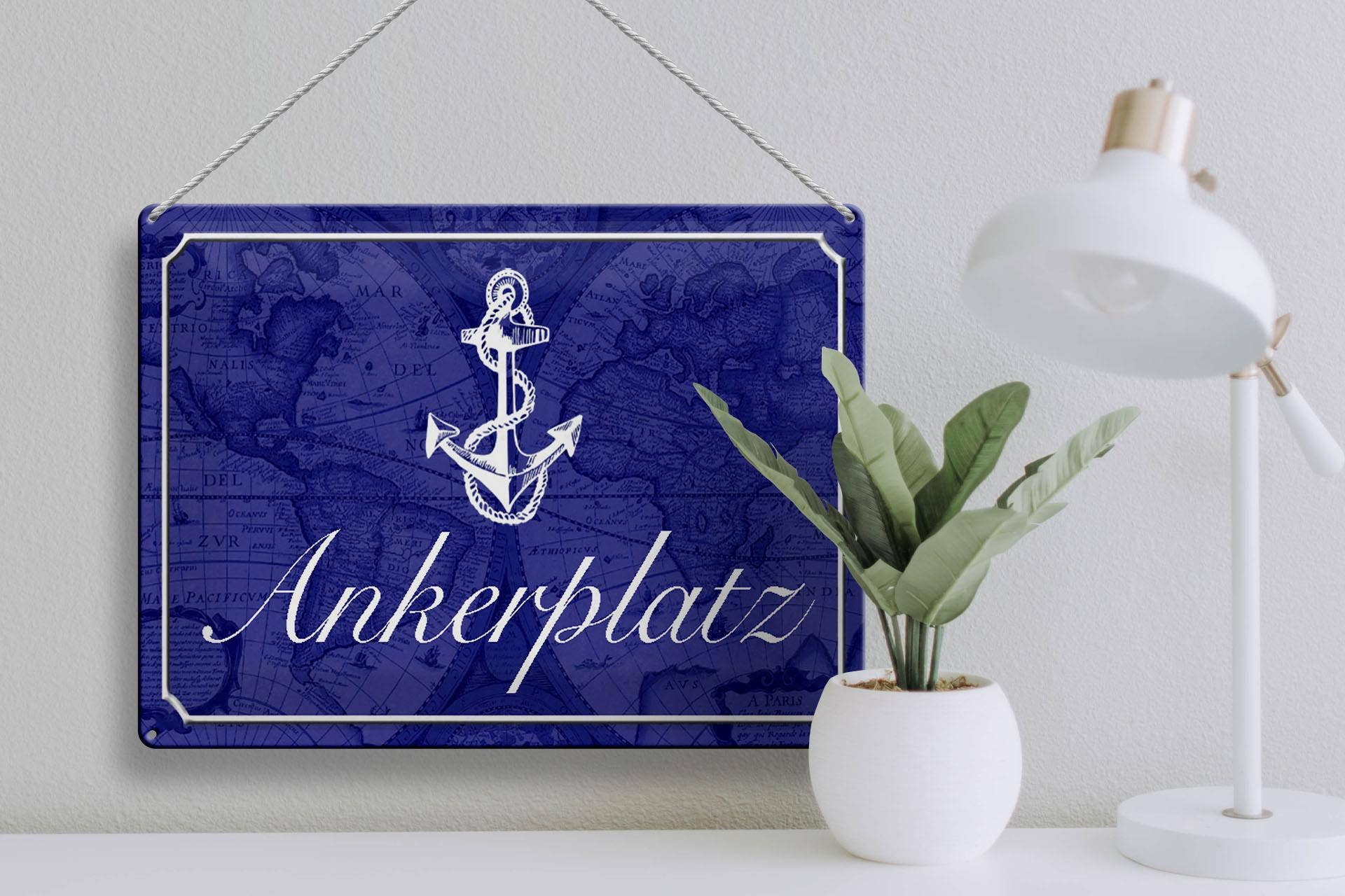 Femer – wholesale Skylt – Plåtskylt som säger 40x30cm ankarankare segelbåt2