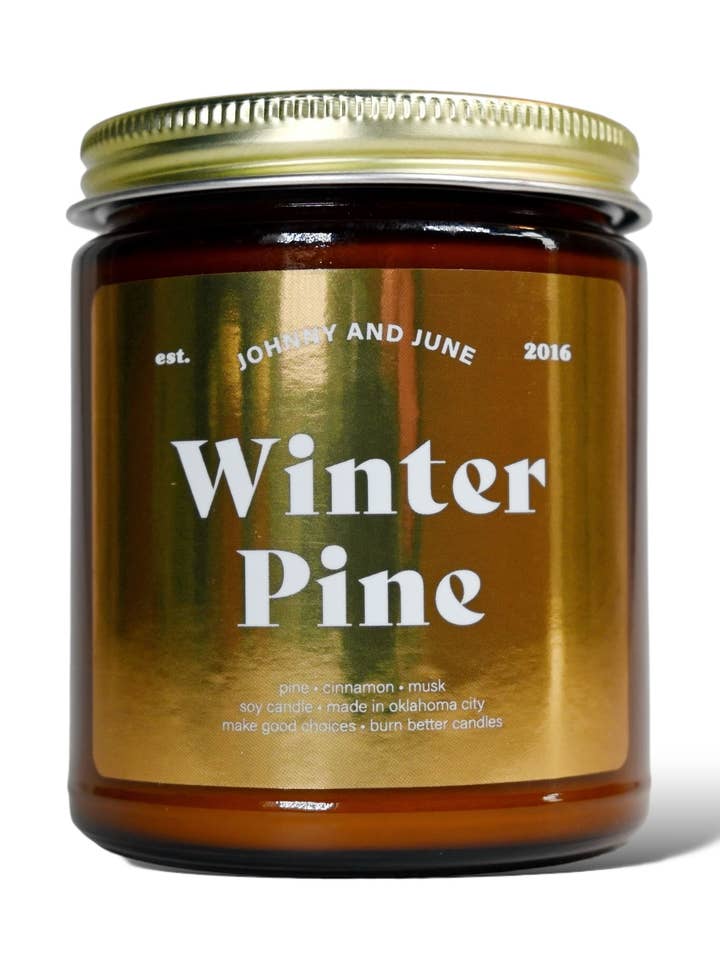 Vela Soja Winter Pine Holiday 8oz por atacado de Johnny and June