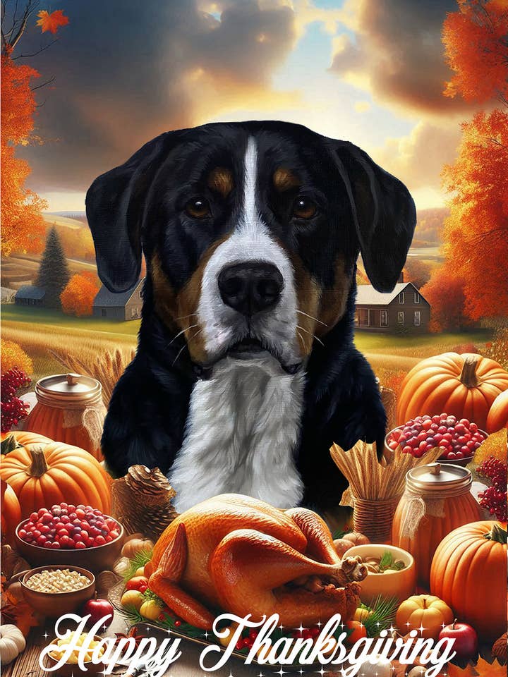 Drapeau de Maison de Thanksgiving - Grand Bouvier Suisse pour la vente par Best of Breed Products