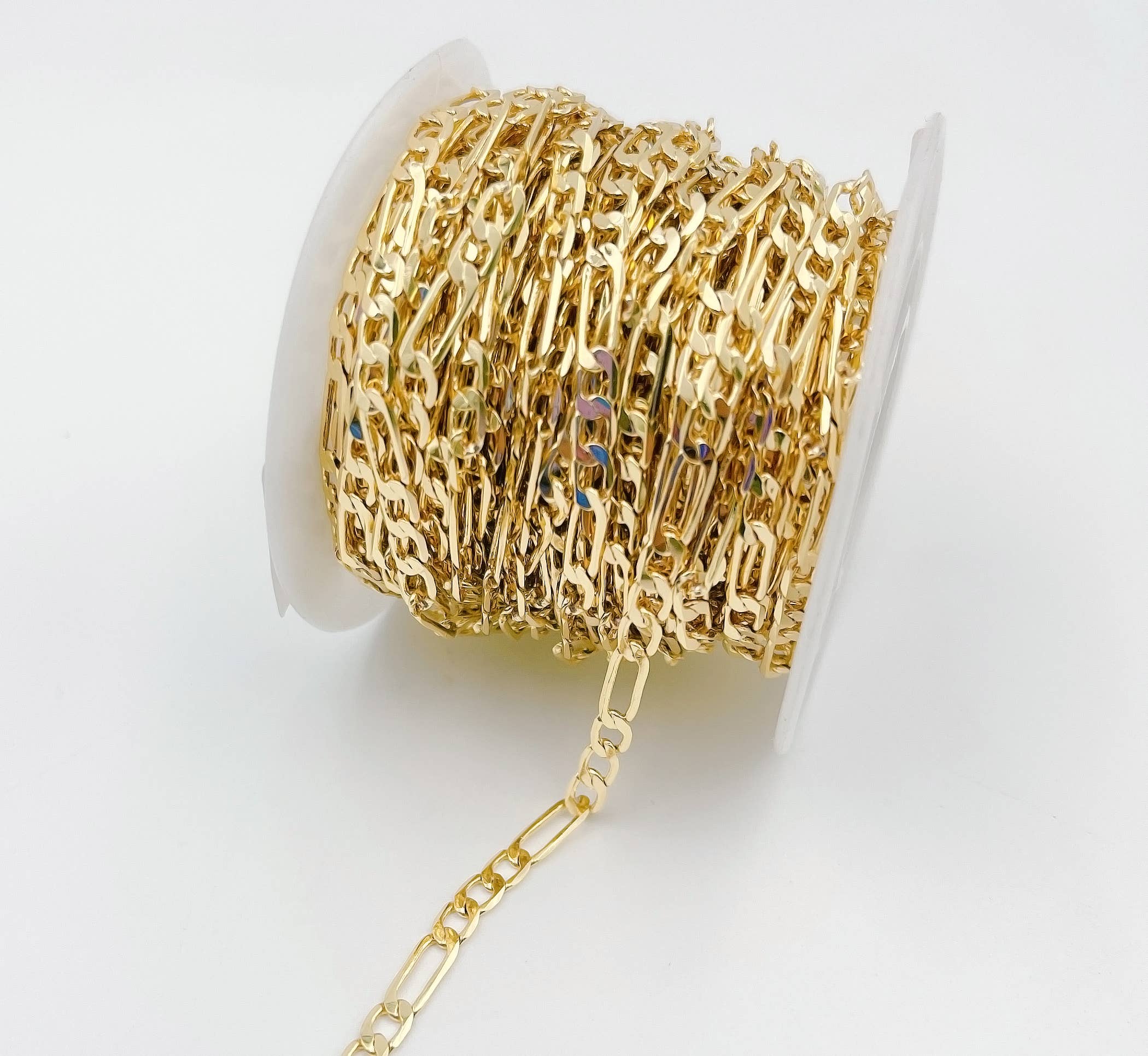 Beads Creation - Wholesale Link & Chain Necklace - Flat Figaro Link & Chain Necklace Jewelry Chain by Foot1