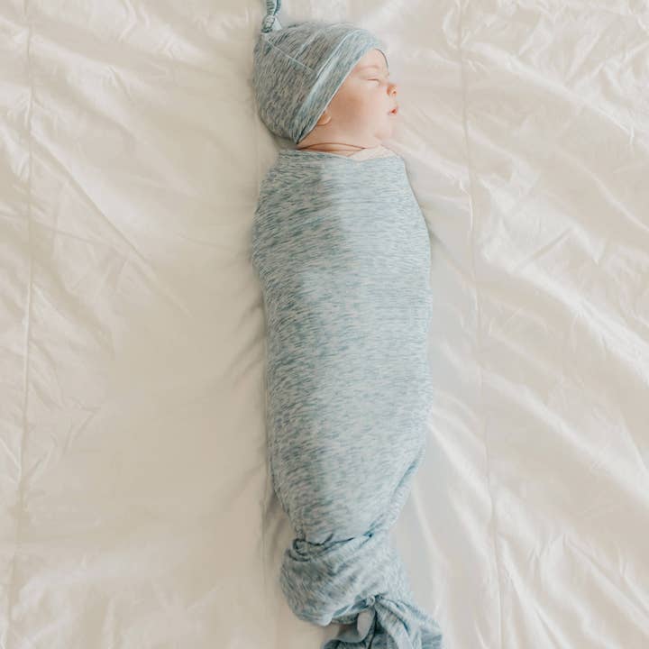 Knit Swaddle Blanket - Lennon for wholesale by Copper Pearl