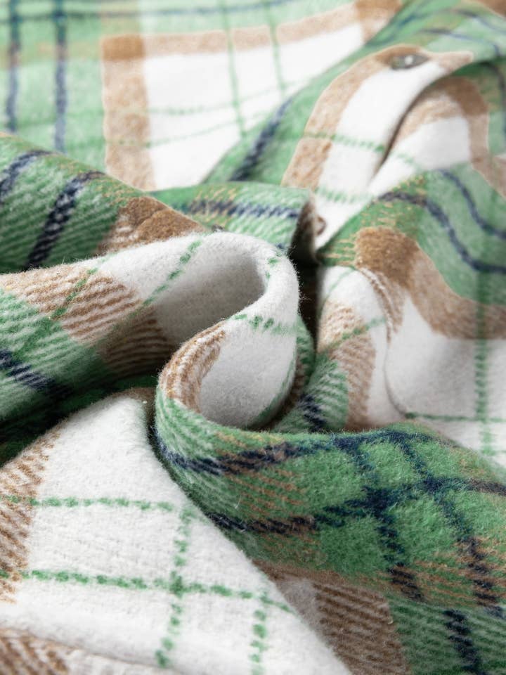 LALA LOO - Wholesale Shirt Jacket/Shacket - Women’s - LALALOO Christmas Plaid Flannel Buttoned Shacket12